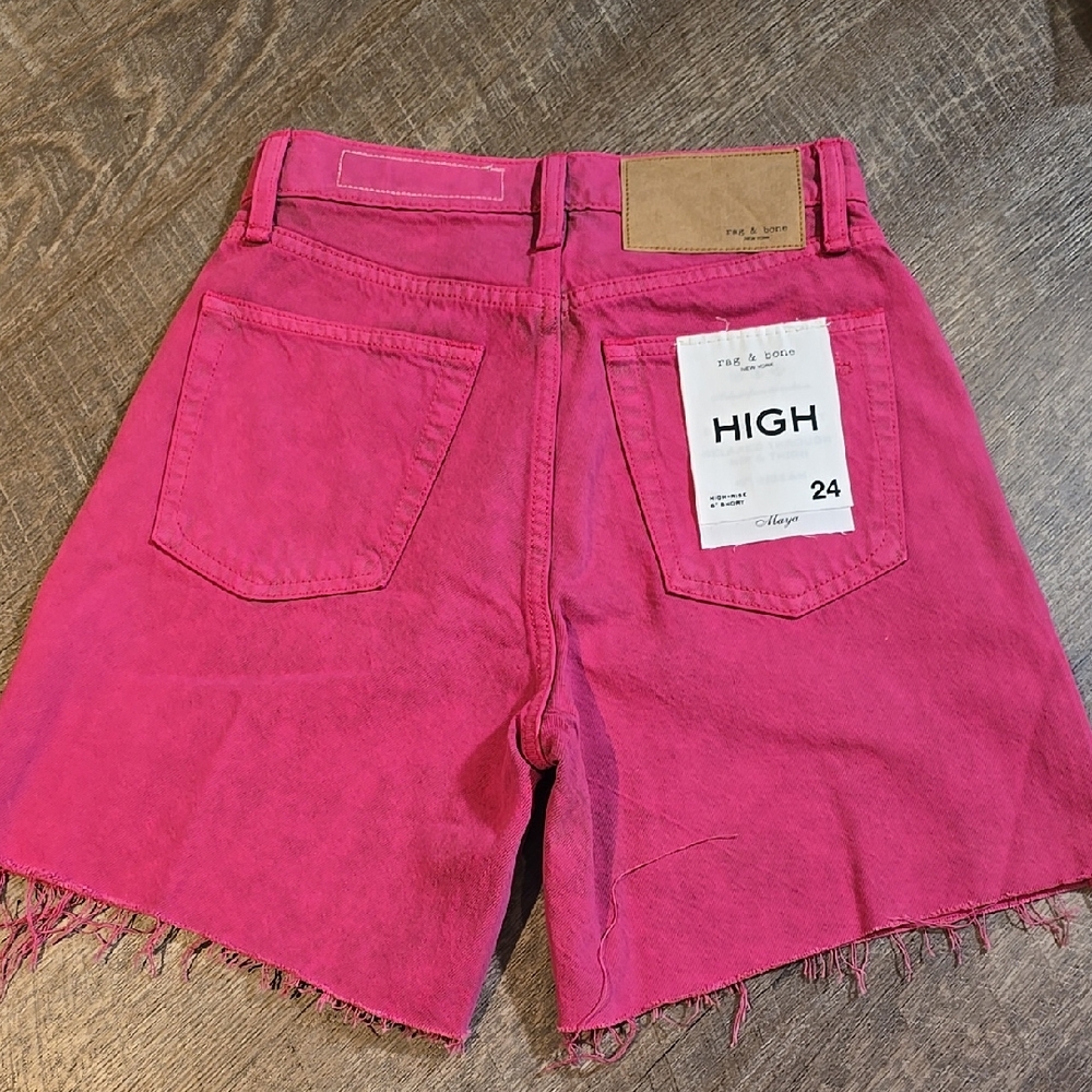 The Ragged Priest Pink High-Waisted Women's Shorts